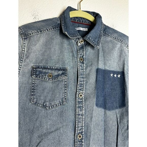 Gemo Blog Boys Denim Shirt Long Sleeve Button Up Size 16Y See Notes - Picture 4 of 14